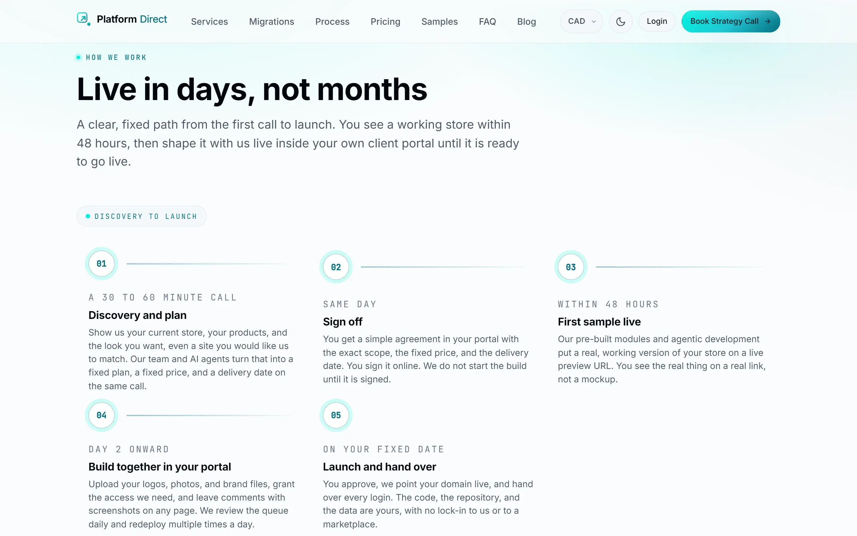 Platform Direct Process