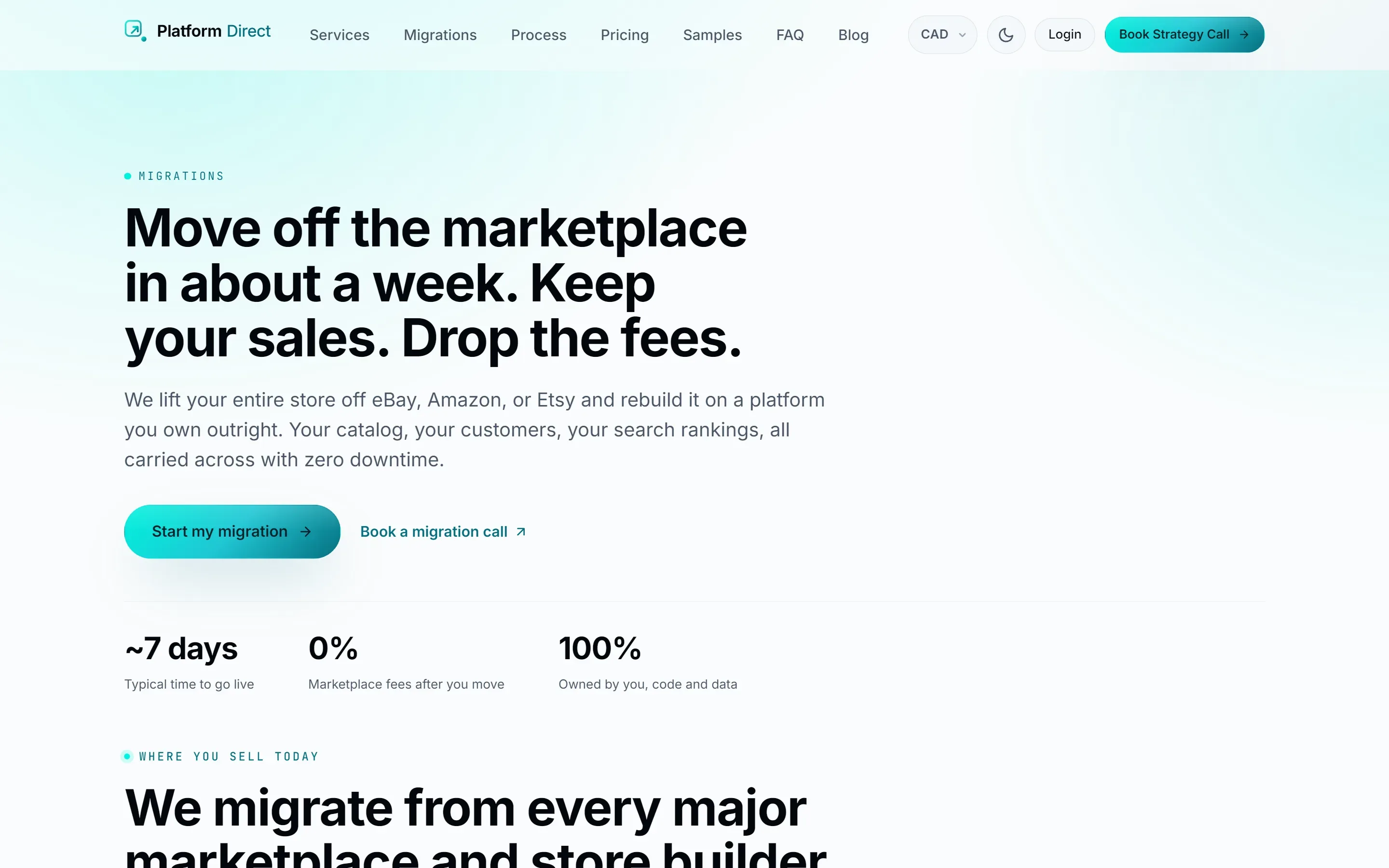 Platform Direct Migrations