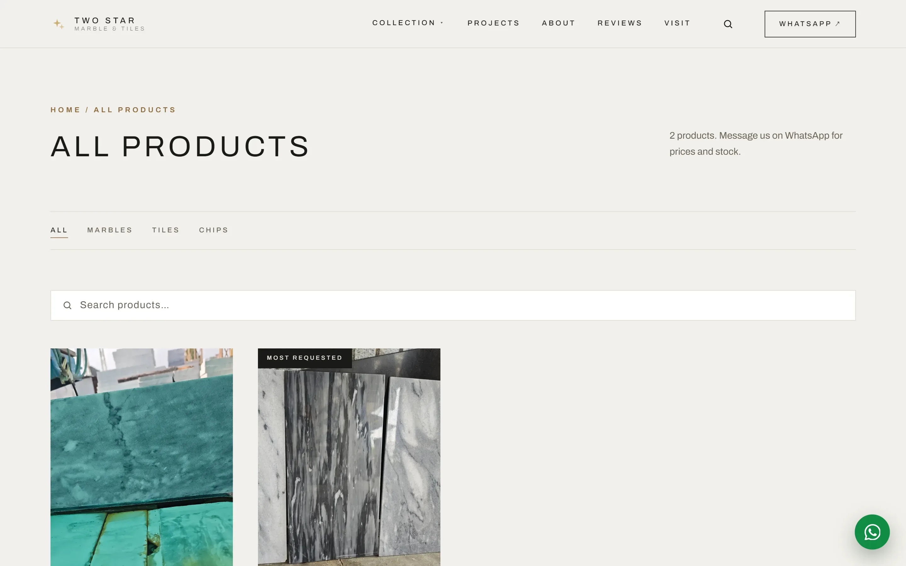 Two Star Marble All Products